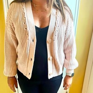 360 Sweater cardi. Italian yarn cotton